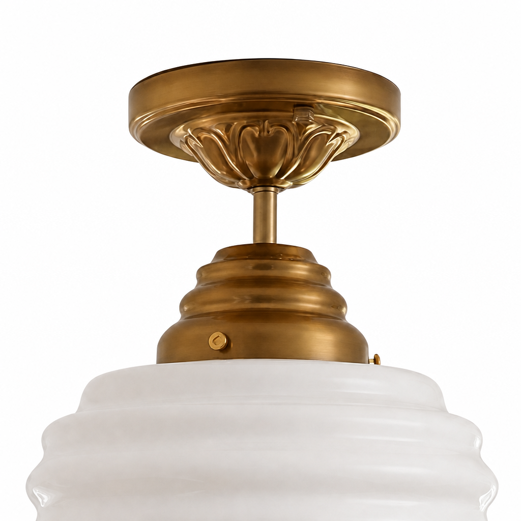 Brass ceiling plate detail
