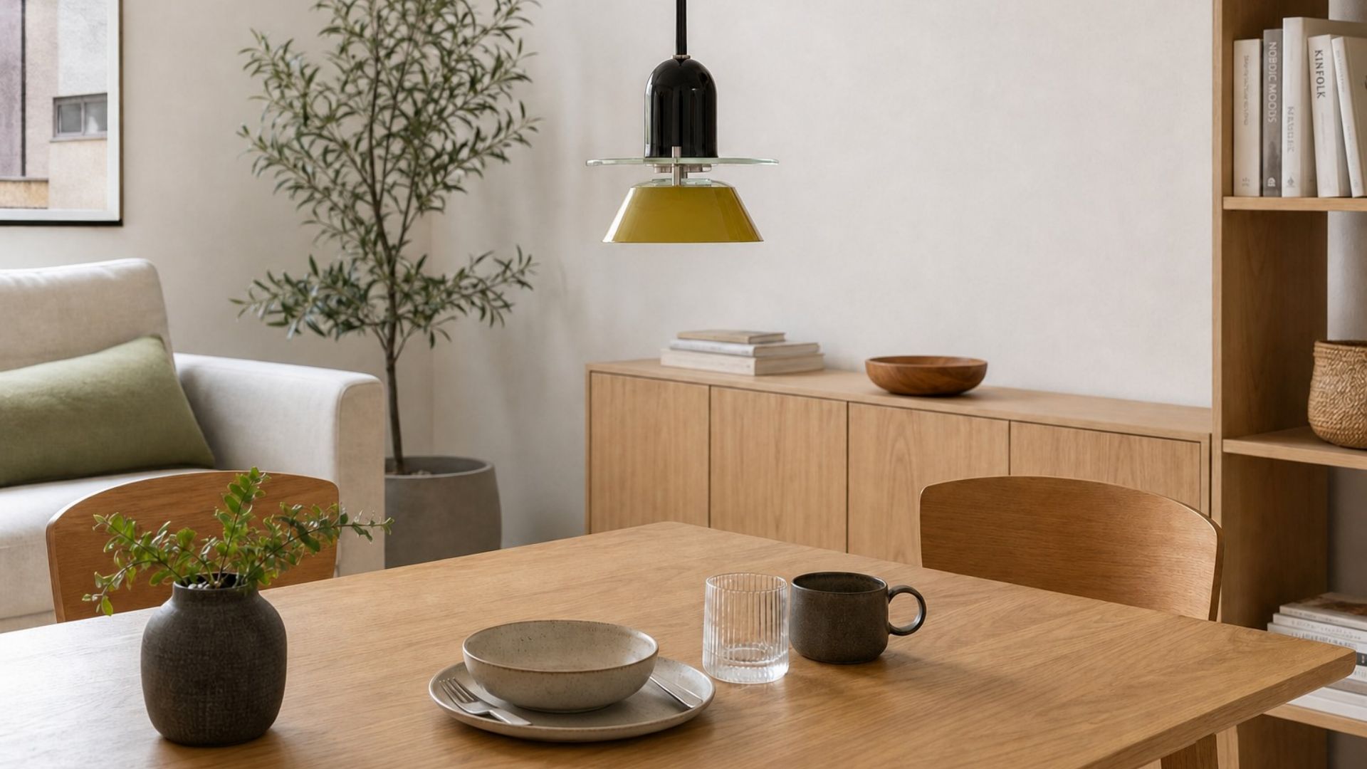 Moxellan pendant light in a modern dining room