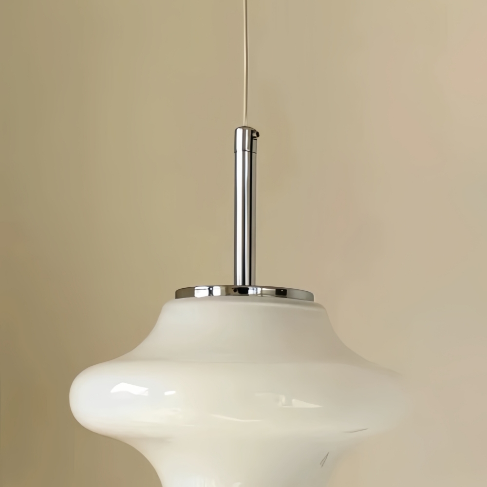 Mallew pendant light stem and glass shade detail