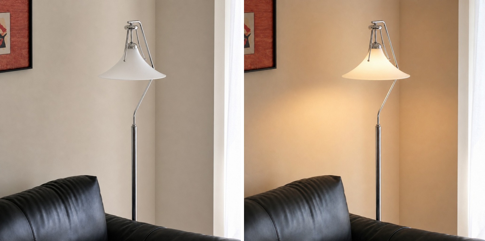 Kallera floor lamp light switch comparison