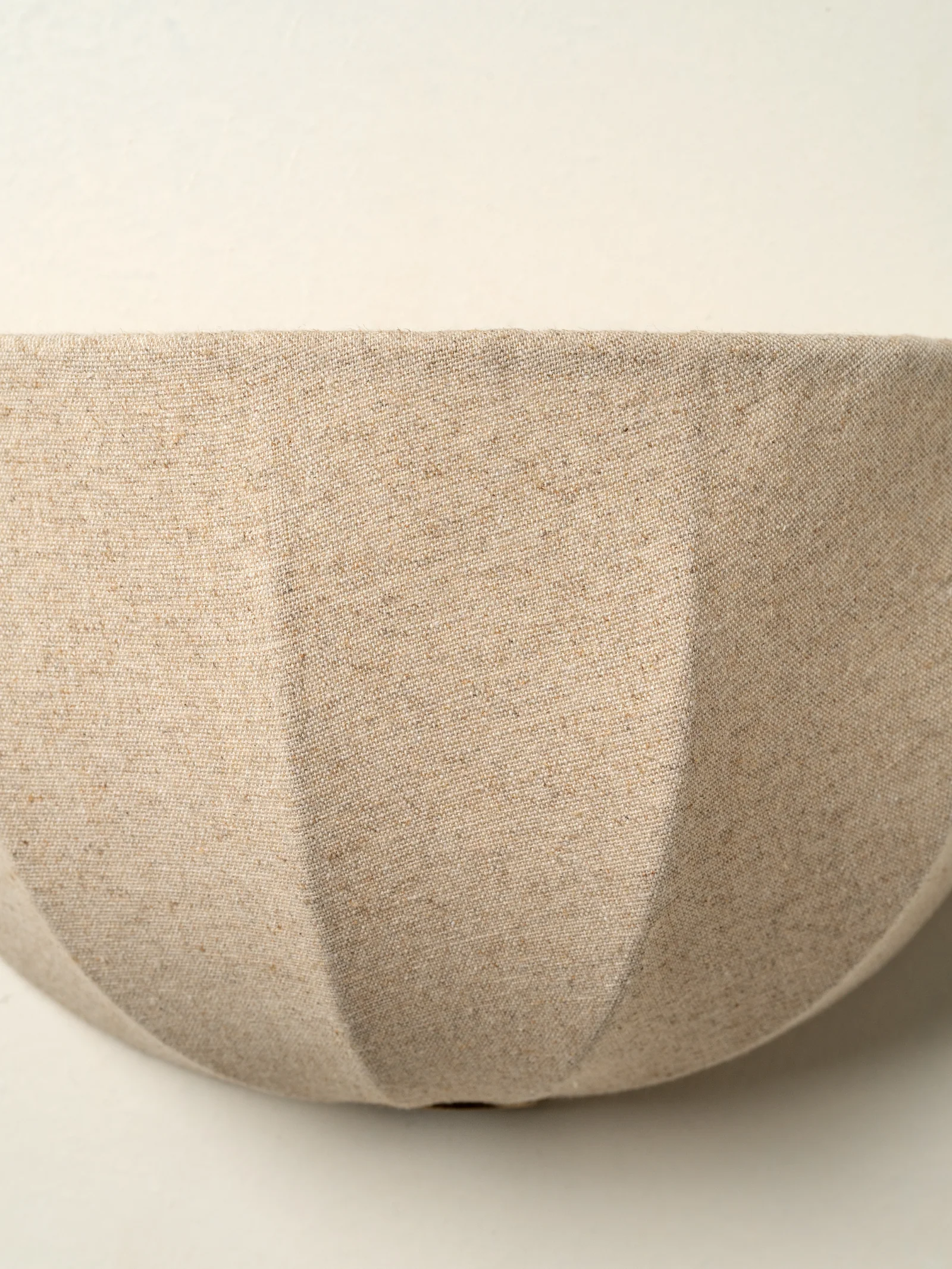 Close-up of linen shade texture