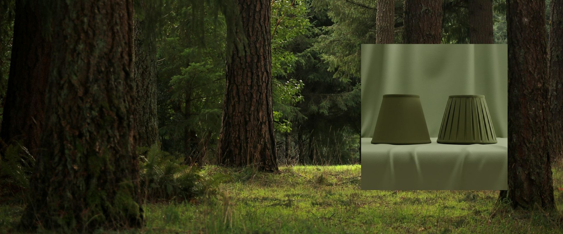 Retro Nature’s Embrace green lampshade