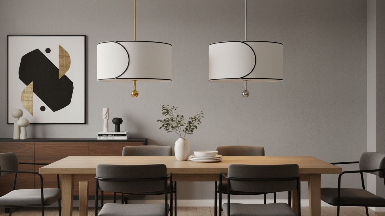 Roven pendant light finish comparison in dining room