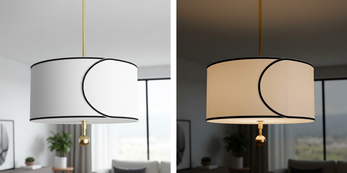 Switch light comparison for the Roven pendant