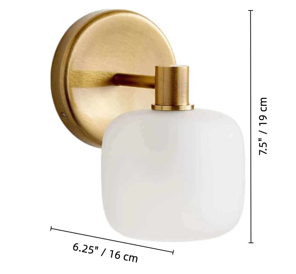 Lirra wall sconce size reference