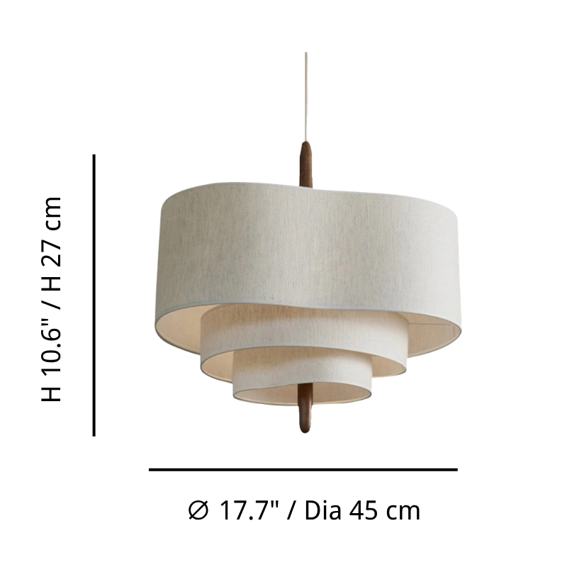 Softlume pendant lamp size specification diagram