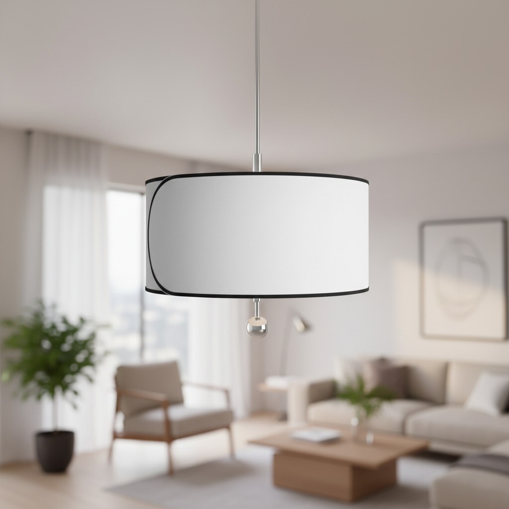 Roven drum pendant light in a living area