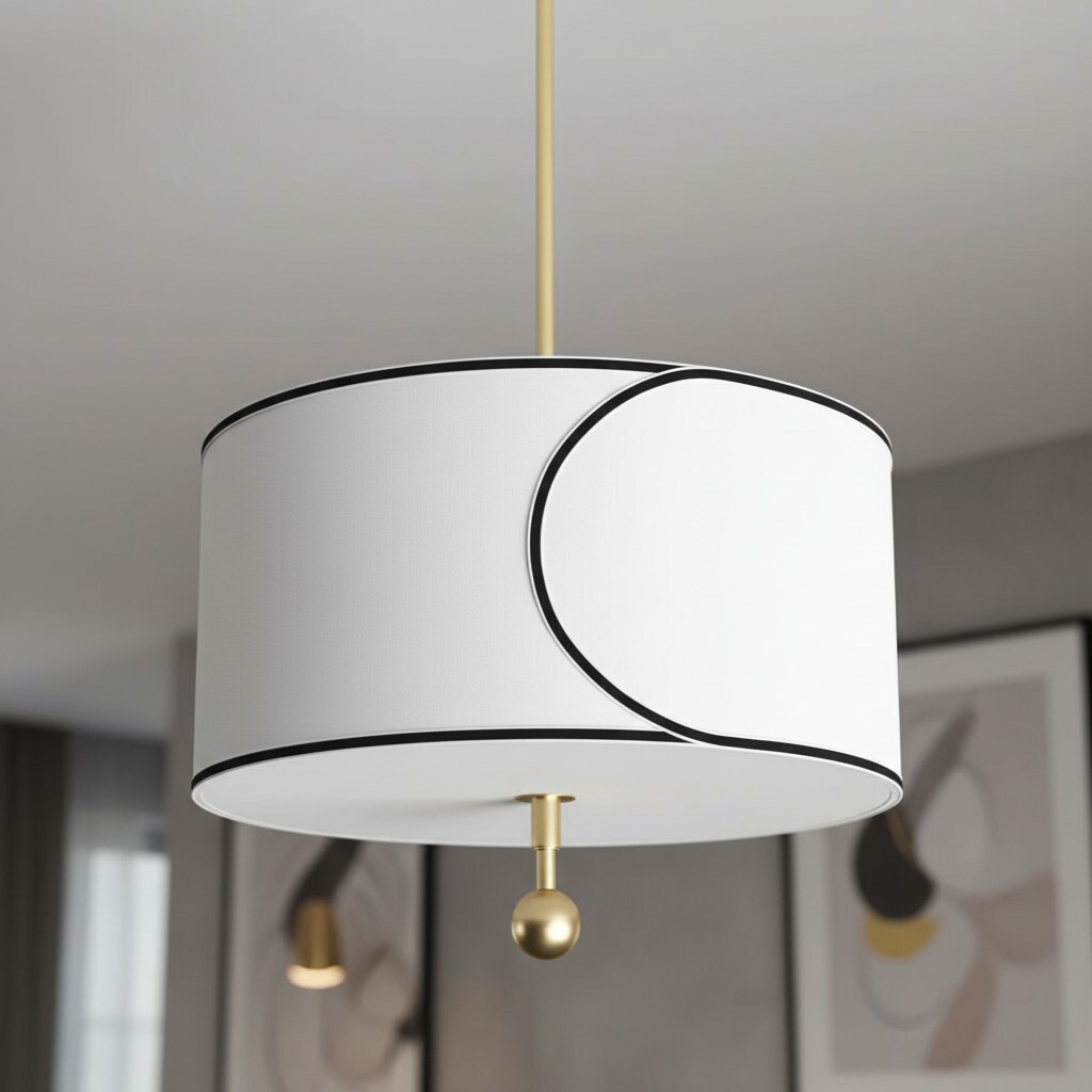 Roven pendant light with aged brass detail in room scene