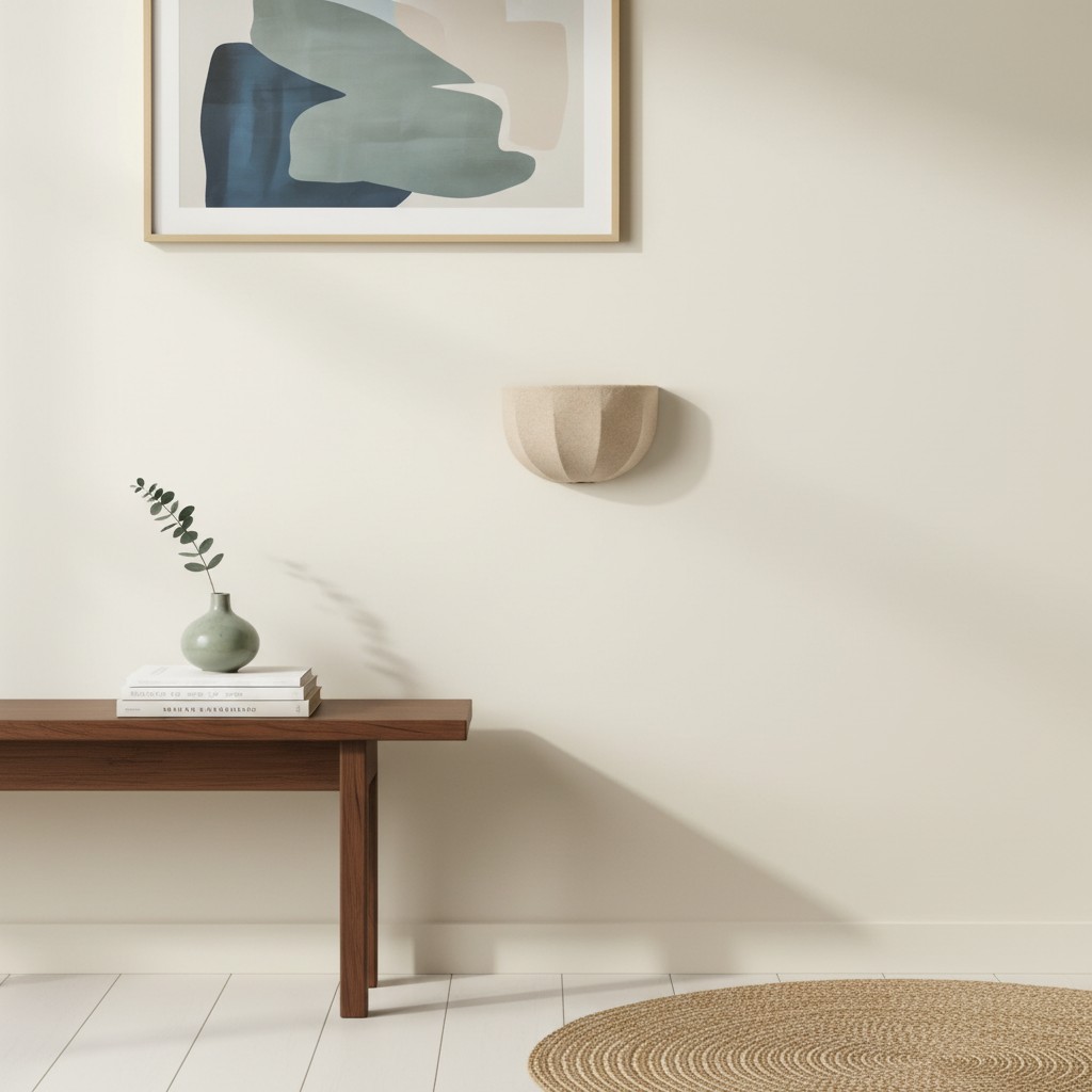 Loomis wall light styled over a console