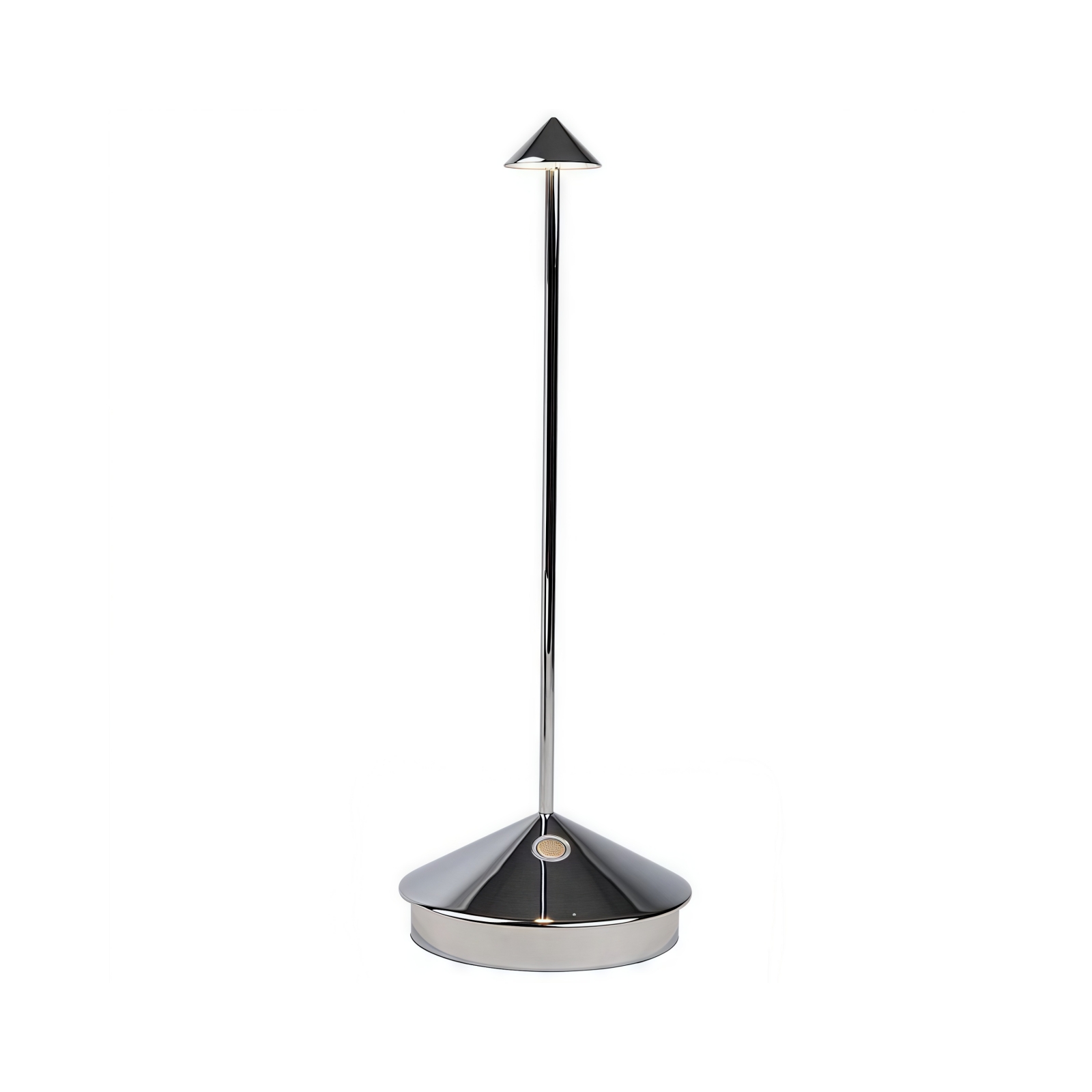 Glimma portable LED lamp in Chrome