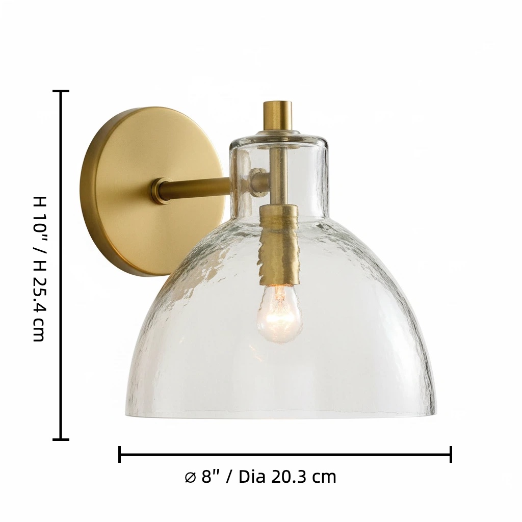 Glavira wall sconce dimension diagram