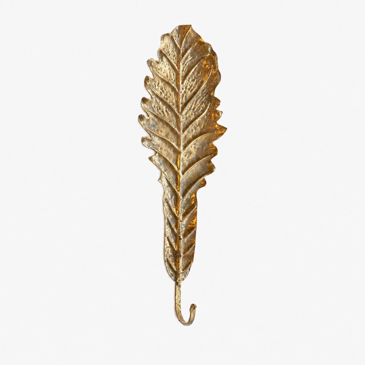Type A antique-gold botanical iron wall hook