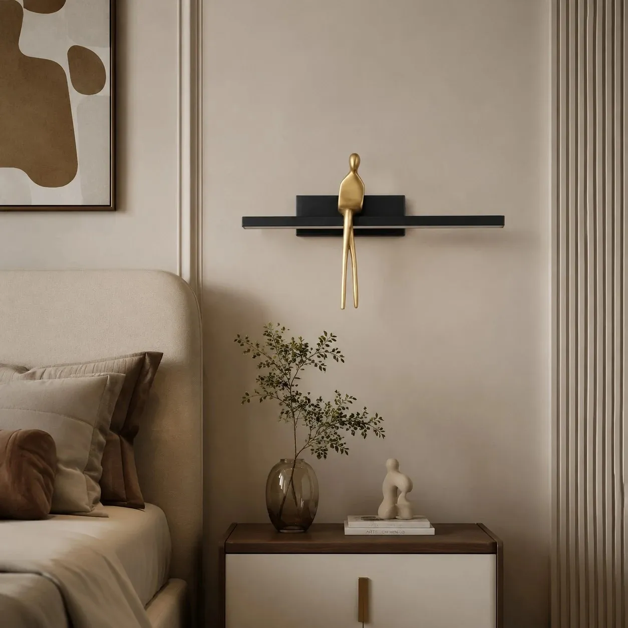 scene: bedside wall, copper matte black