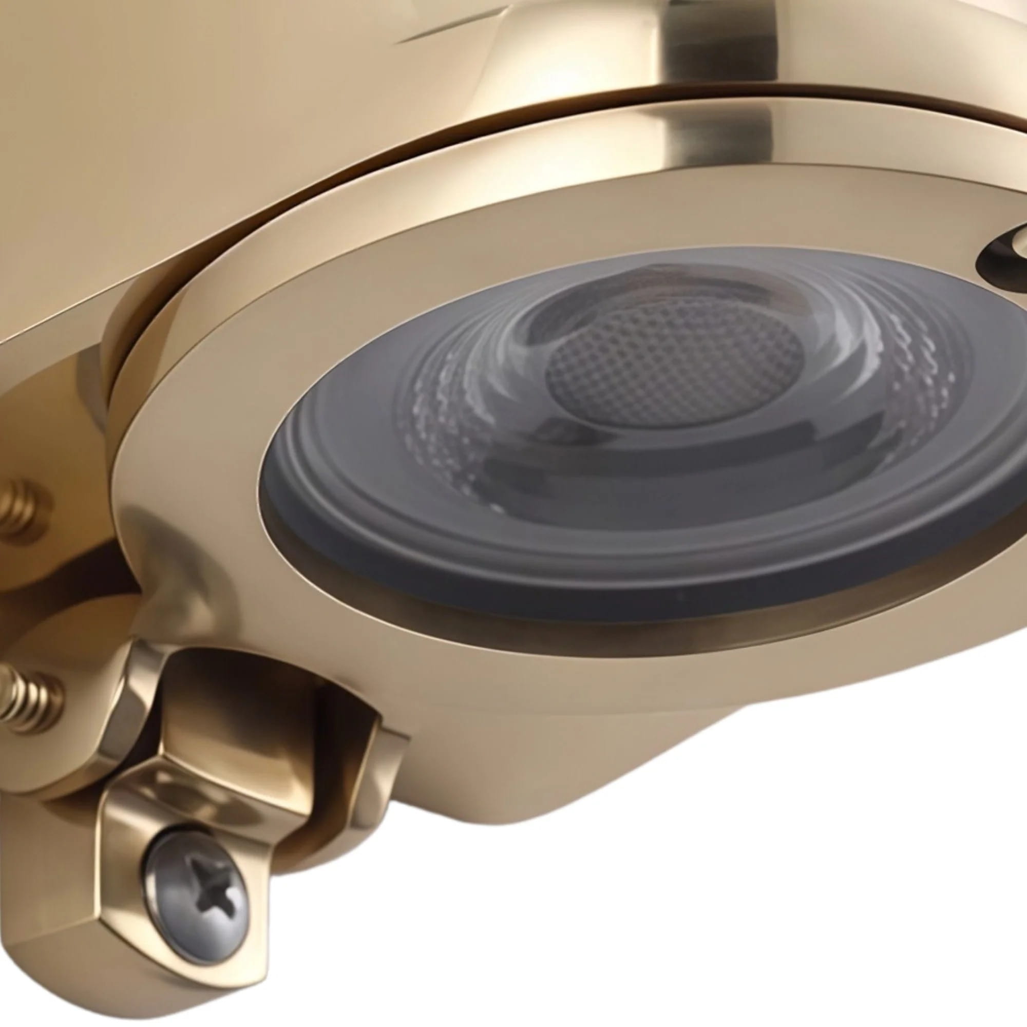 Close detail of the Orran light lens and hardware